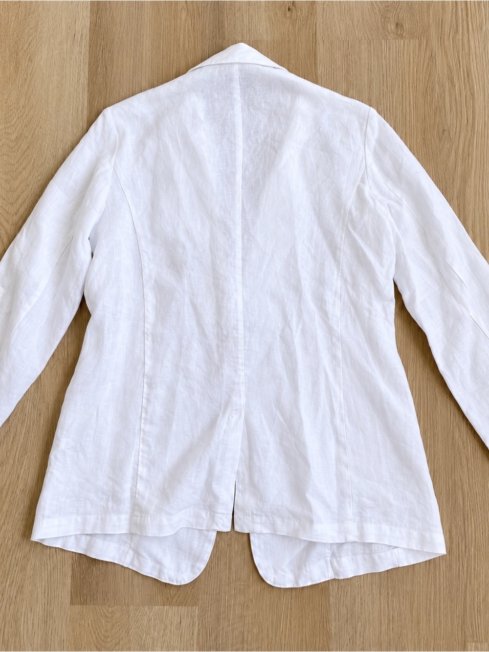 Christian Siriano New York White 100% Linen Blazer Jacket Size M - Picture 8 of 11